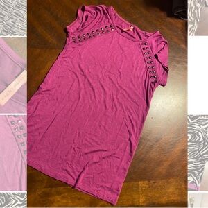 Chic Magenta Studded Women's Blouse